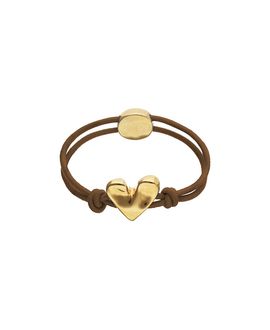 Unode50 UNOde50 Elastic Thread Bracelet with Gold-Plated Heart