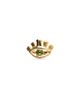 UNODE50 UNODE50 Gold-Plated Eye-Shaped Ring with Green Faceted Crystal  - 1