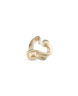 Unode50 UNOde50 Gold-Plated Open Ring with a Nailed Heart Design