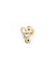 Unode50 UNOde50 Gold-Plated Open Ring with a Nailed Heart Design - 3