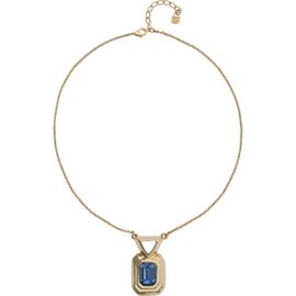 UNODE50 UNODE50 Gold-tone Pendant Necklace with Blue Crystal 