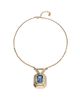 Unode50 UNOde50 Gold-Tone Pendant Necklace with Blue Crystal - 4
