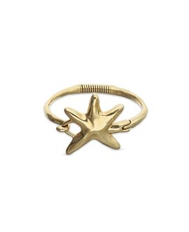 Unode50 UNOde50 Gold Tone Rigid Star Bangle Bracelet