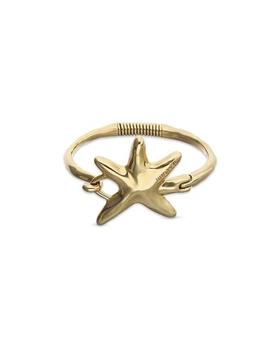 Unode50 UNOde50 Gold Tone Rigid Star Bangle Bracelet