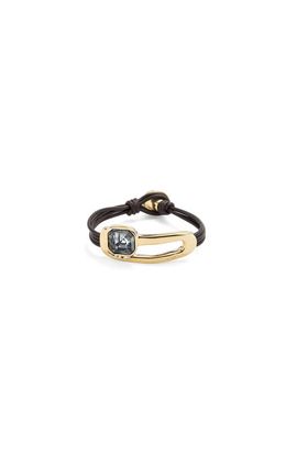 UNODE50 UNODE50 Leather Bracelet with Black Details