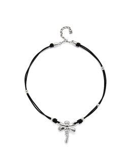 Unode50 UNOde50 Leather Pendant Necklace with Dragonfly