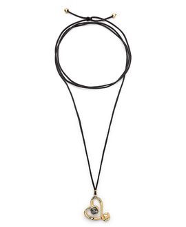 Unode50 UNOde50 Long Pendant and Central Heart with Black Crystal