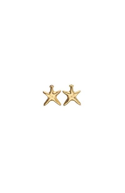 UNODE50 UNODE50 Medium Gold-tone Star Earrings 