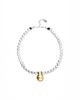 Unode50 UNOde50 Necklace of Medium Spheres Plated in Sterling Silver and Large Dial Plated in Gold - 1