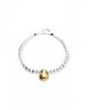 Unode50 UNOde50 Necklace of Medium Spheres Plated in Sterling Silver and Large Dial Plated in Gold - 4