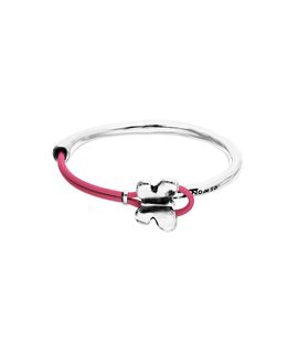 Unode50 UNOde50 Pink Leather Bracelet with Silver-Tone Butterfly