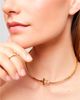 Unode50 UNOde50 Rigid Necklace with Gold-Plated Front Clasp with White Topaz - 2