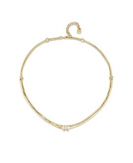 Unode50 UNOde50 Rigid Necklace with White Zircon
