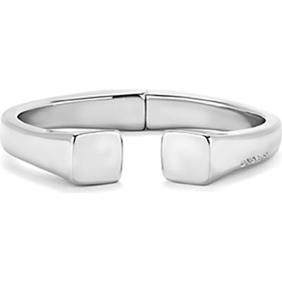 UNODE50 UNODE50 Rigid Sterling Silver-Plated Bracelet Smooth Finish and Square Shape 