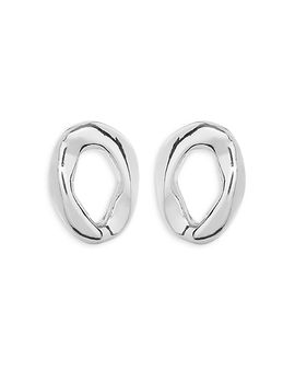 Unode50 UNOde50 Sculpted Link Hoop Earrings