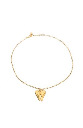 UNODE50 UNODE50 Short 18K Gold-Plated Necklace with Wing Detail 