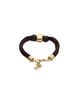 Unode50 UNOde50 Silk-Effect Thread Blend Bracelet with Beige Leather and Heart Detail - 4
