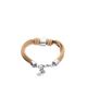 Unode50 UNOde50 Silk-Effect Thread Blend Bracelet with Beige Leather and Silver Heart Detail - 4
