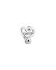 Unode50 UNOde50 Silver-Plated Open Ring with a Nailed Heart Design - 3