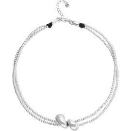 UNODE50 UNODE50 Silver-Tone Beaded Necklace with Drop Detail 