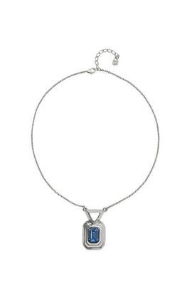 UNODE50 UNODE50 Silver-tone Pendant Necklace with Blue Crystal 