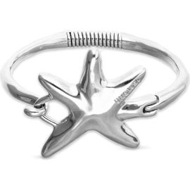 UNODE50 UNODE50 Silver-Tone Rigid Star Bangle Bracelet 