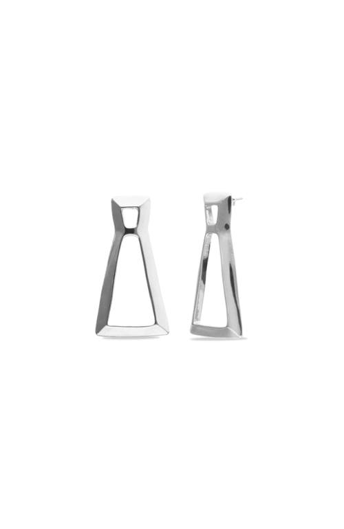 UNODE50 UNODE50 Silver-tone Sculptural Drop Earrings 