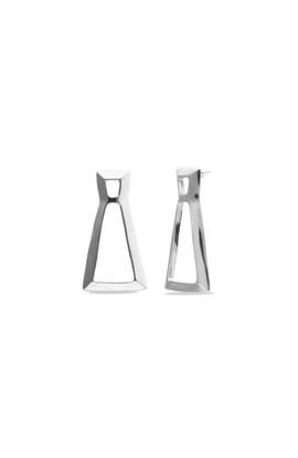 UNODE50 UNODE50 Silver-tone Sculptural Drop Earrings 