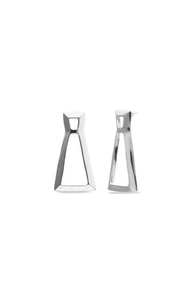 UNODE50 UNODE50 Silver-tone Sculptural Drop Earrings 