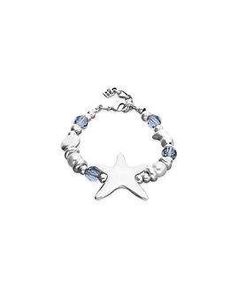 Unode50 UNOde50 Silver Tone Bracelet with Blue Faceted Crystals and Star