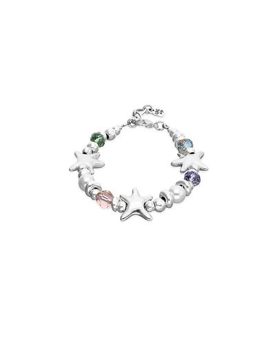 Unode50 UNOde50 Silver Tone Multicolor Faceted Crystal Bracelet