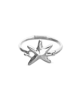 Unode50 UNOde50 Silver Tone Rigid Star Bangle Bracelet