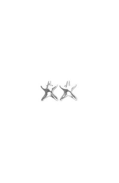 UNODE50 UNODE50 Small Silver-tone Star Earrings 