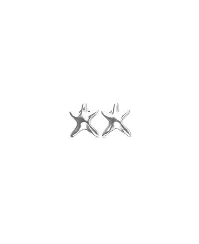 Unode50 UNOde50 Small Silver tone Star Earrings