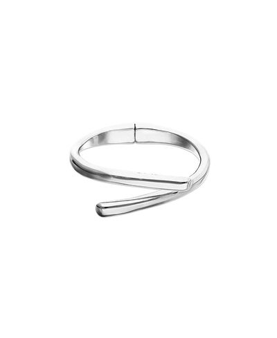 Unode50 UNOde50 Sterling Silver-Plated Bracelet in the Shape of Crossed Tubes