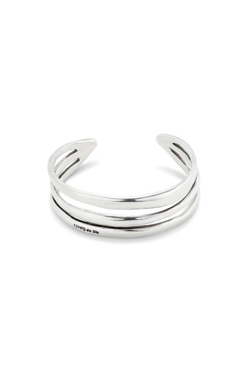 UNODE50 UNODE50 Sterling Silver-Plated Bracelet with 2 Grey, 1 White and 1 Pink Crystal 