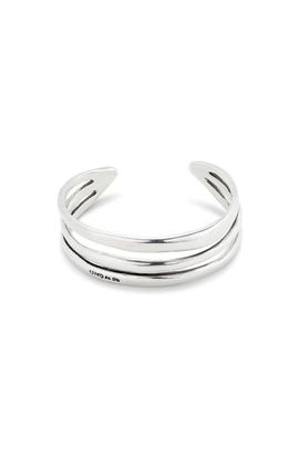 UNODE50 UNODE50 Sterling Silver-Plated Bracelet with 2 Grey, 1 White and 1 Pink Crystal 