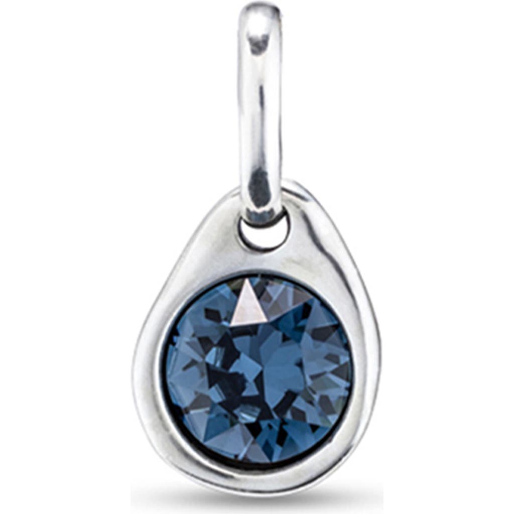 UNODE50 UNODE50 Sterling Silver-Plated Circular Charm With Crystal 