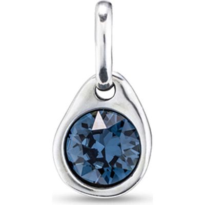 UNODE50 UNODE50 Sterling Silver-Plated Circular Charm With Crystal 