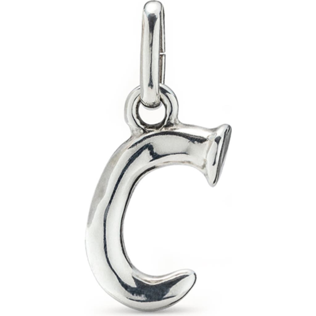 UNODE50 UNODE50 Sterling Silver-Plated Letter C Charm 