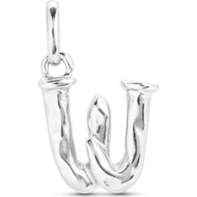 UNODE50 UNODE50 Sterling Silver-Plated Letter W Charm 