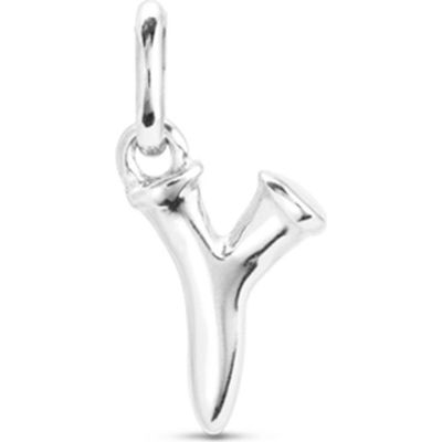 UNODE50 UNODE50 Sterling Silver-Plated Letter Y Charm 