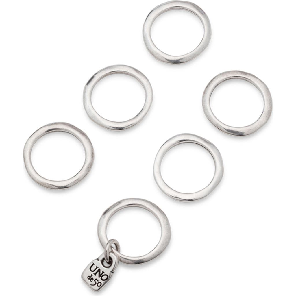 UNODE50 UNODE50 Sterling Silver-Plated Multi-Ring 
