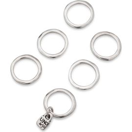 UNODE50 UNODE50 Sterling Silver-Plated Multi-Ring 
