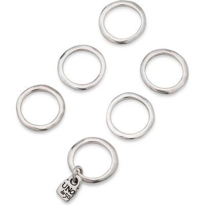 UNODE50 UNODE50 Sterling Silver-Plated Multi-Ring 