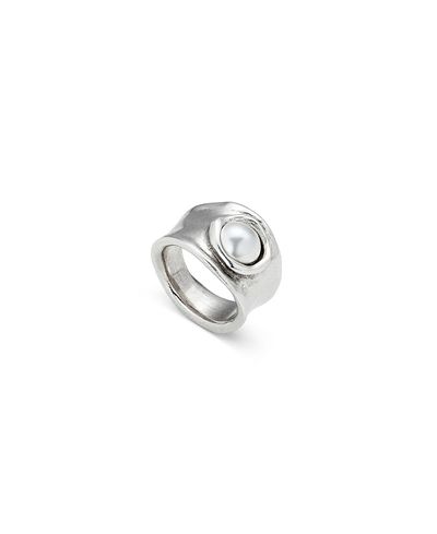 Unode50 UNOde50 Sterling Silver-Plated Ring with Crystal