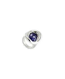 Unode50 UNOde50 Sterling Silver-Plated Ring with Purple Crystal