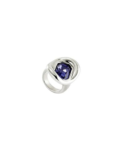Unode50 UNOde50 Sterling Silver-Plated Ring with Purple Crystal