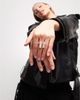Unode50 UNOde50 Sterling Silver-Plated Ring with Two Vertical Tubes - 2