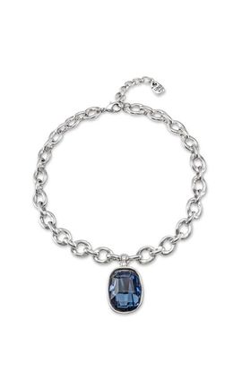 UNODE50 UNODE50 Sterling silver-plated short necklace and crystal 